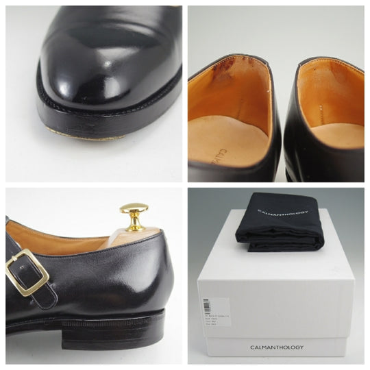 ★CALMANTHOLOGY/カルマンソロジー SIZE 6【定価￥145,200-★(仏)デュプイ社のサドルカーフ/T.STRAP】A3254/カーフ黒/メンズ★n400