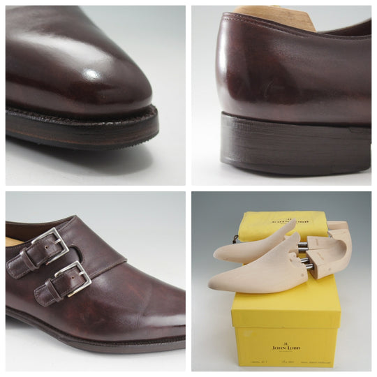 極上★ジョンロブ 5.5E【現行定価￥344,300-★純正ツリー付き/CHAPEL/8000ラスト】プレステージライン/ダブルモンク/濃茶/JOHN LOBB★o394