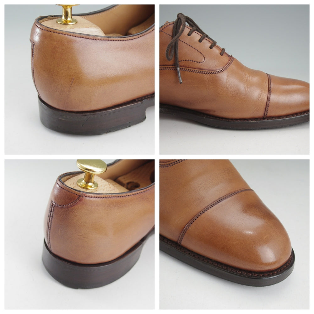 極上★(英)チーニー 7F【定価￥94,600-★アルフレッド/ALFRED】125ラスト/ストレートチップ/カーフ/薄茶/メンズ/CHEANEY★p140