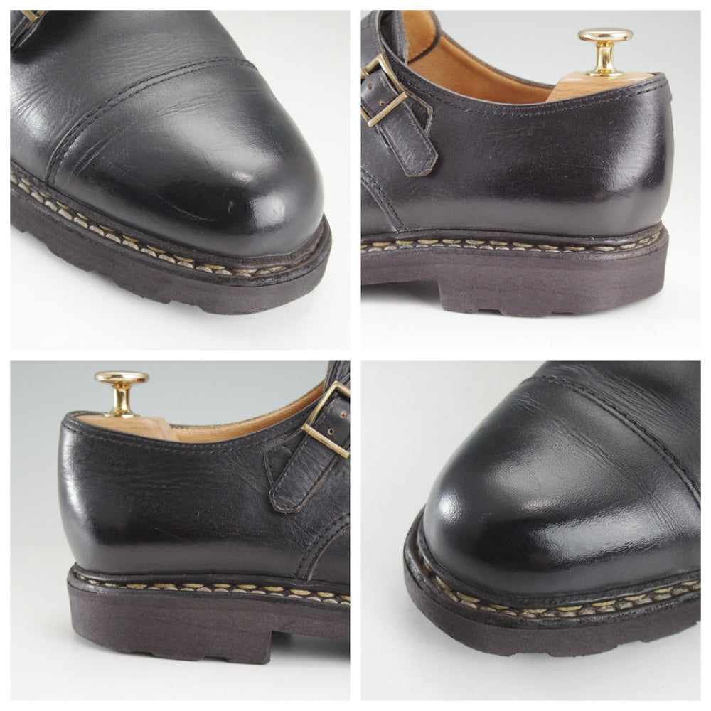 ★パラブーツ SIZE 7【定価￥96,800-★ウィリアム/WILLIAM】マルシェソール/ダブルモンク/リスレザー/黒/メンズ/Paraboot★p015