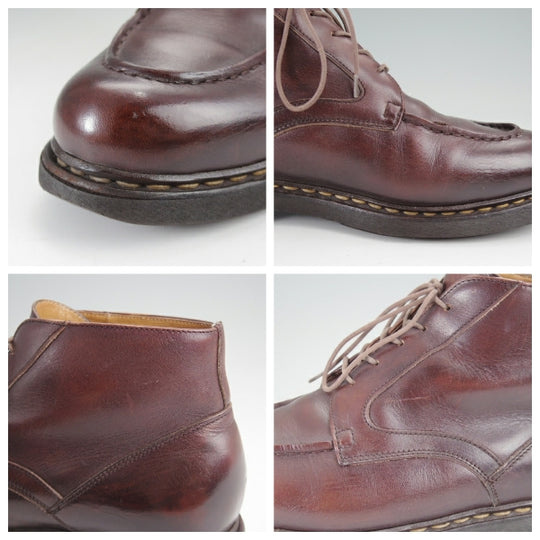 ★パラブーツ SIZE 6.5【貴重★シャンボードのブーツタイプ/CHAMROUSSE】Uチップ/リスレザー/CAFE/カフェ/濃茶/Paraboot★n455