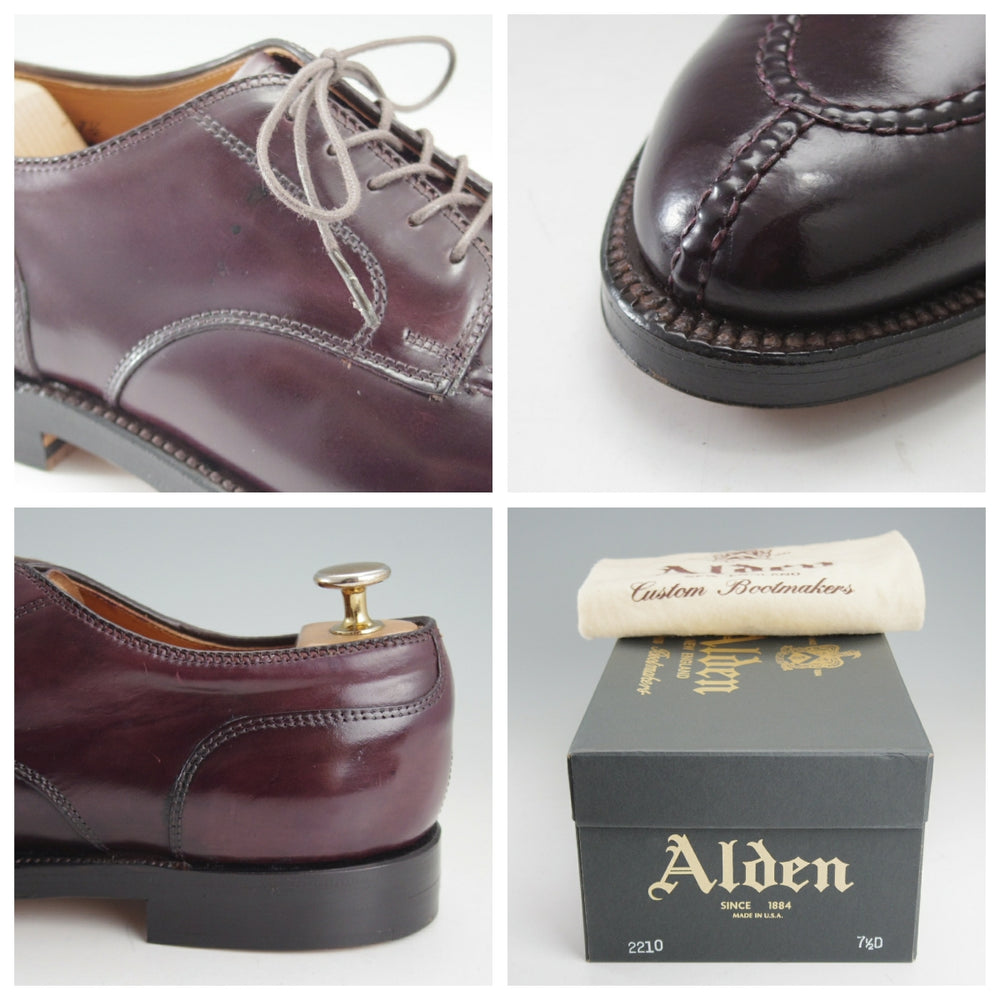 未使用★オールデン 7.5D【定価￥216,700-★コードバン仕様/NST/2210】ノルウィージャンフロント/アバディーンラスト/赤茶/ALDEN★o719