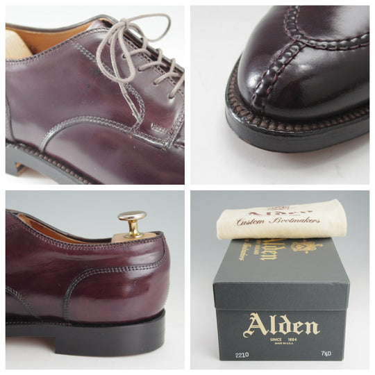 未使用★オールデン 7.5D【定価￥216,700-★コードバン仕様/NST/2210】ノルウィージャンフロント/アバディーンラスト/赤茶/ALDEN★o719