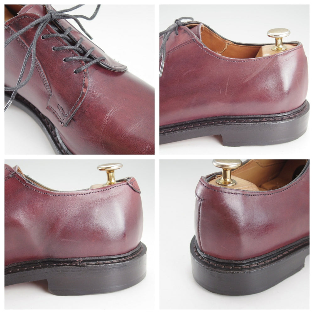 使用数回★(米)アレンエドモンズ 7.5D【現行定価13万円程度★LEEDS2.0/プレーントゥ】リーズ/カーフ/赤茶/メンズ/ALLEN EDMONDS★o596