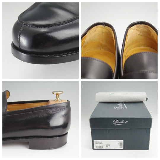 ★パラブーツ SIZE 7.5【定価￥99,000-★アドニス/ADONIS】コインローファー/カーフ/黒/メンズ/Paraboot★n304
