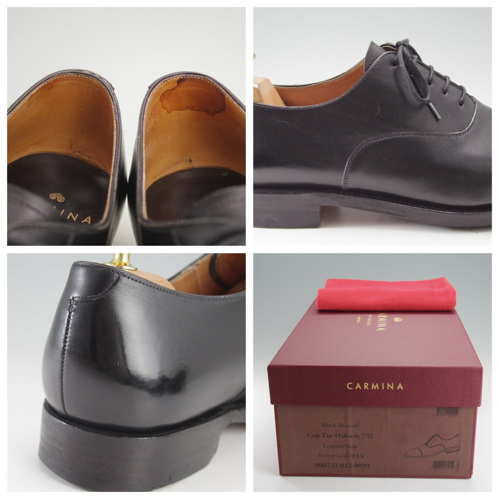 ★(スペイン製)カルミナ SIZE 9【定価￥94,600-★ストレートチップ/732】FORESTラスト/ボックスカーフ/黒/メンズ/CARMINA★o190