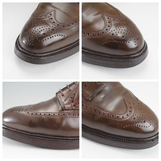 極上★クロケット&ジョーンズ UK8/US8.5E【貴重★コードバン/濃茶/ラルフローレン別注】フルブローグ/Ralph Lauren/Crockett&Jones★n665