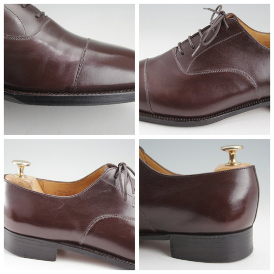 極上★J.M.ウエストン 8.5E【現行定価￥170,500-★300/ストレートチップ】11ラスト/ボックスカーフ/濃茶/メンズ/Weston/ウェストン★o098