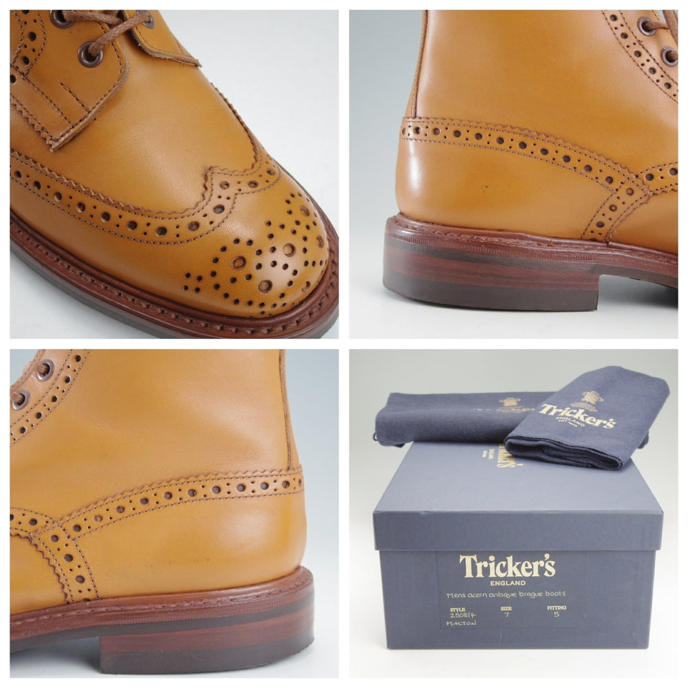 使用僅か★トリッカーズ SIZE 7【定価￥143,000-★ダイナイトソール/MALTON/エイコンアンティーク】カントリーブーツ/Tricker's★o078