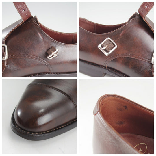 極上★トレーディングポスト SIZE 7【定価￥77,000-★撥水レザー/ダイナイトソール】T606/ダブルモンク/濃茶/ユニオンロイヤル製★p488