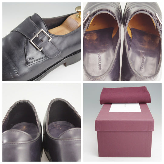 ★ジョンロブ 6E【定価￥205,200-★ミュージアムカーフ/RINGMORE】0015ラスト/モンクストラップ/黒/メンズ/JOHN LOBB★p515