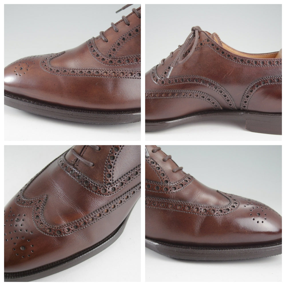 極上★クロケット&ジョーンズ 7E【定価￥148,500-★マスターロイド/DOWNING/ハンドグレード】フルブローグ/濃茶/Crockett&Jones★o979