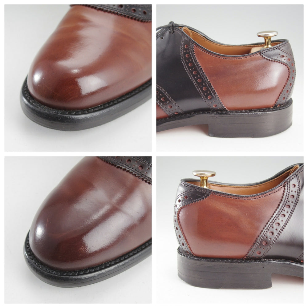 極上★(米)アレンエドモンズ 7.5E【現行定価24万円程度★コードバン仕様/茶×黒/Polo】サドルシューズ/コンビ/メンズ/ALLEN EDMONDS★p073