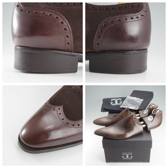 極上★(英)ガジアーノ&ガーリング 7E【純正シューツリー付き★フルブローグ/ASTAIRE】DG70ラスト/濃茶/メンズ/GAZIANO&GIRLING★o560