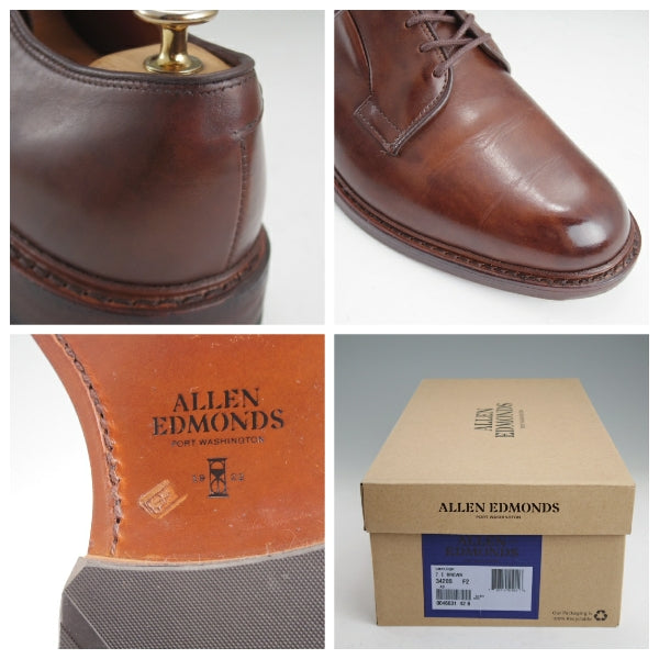 ★(米)アレンエドモンズ 7E【現行定価10万円程度★Leeds/プレーントゥ】リーズ/カーフ/Cigar/濃茶/メンズ/ALLEN EDMONDS★m324