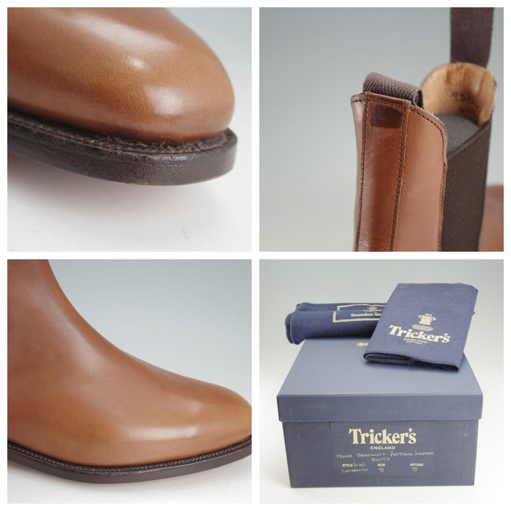 未使用★トリッカーズ SIZE 8【定価121,000-★LAMBOURN/サイドゴアブーツ】M6119/カーフ/ビーチナットアンティーク/茶/Tricker's★p559
