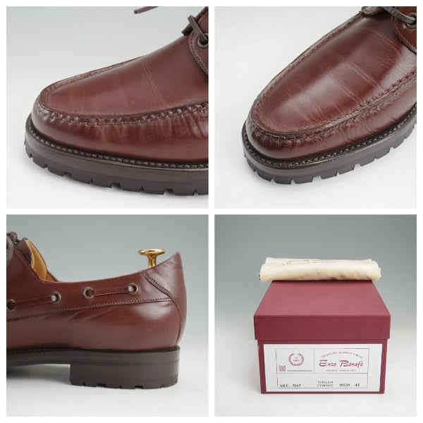エンツォ・ボナフェ/3663/Uチップ/モカシン/40530ラスト☆m323｜高級