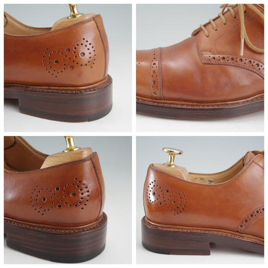 極上★(伊)シルヴァノ・ラッタンジ SIZE 39【ハンドソーンウェルテッド製法★バーニーズNY別注/セミブローグ】茶/Silvano Lattanzi★o920