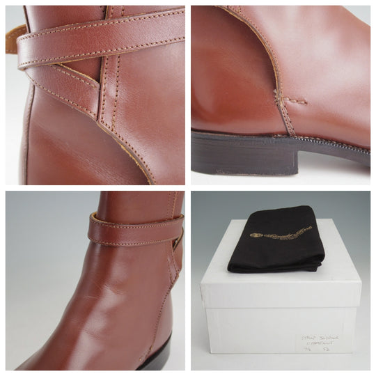 極上★(英)シュナイダーブーツ SIZE 7.5【定価￥198,000-★STRAP JODHPUR BOOTS/ジョッパーブーツ】52ラスト/茶/SCHNIEDER BOOTS★p416