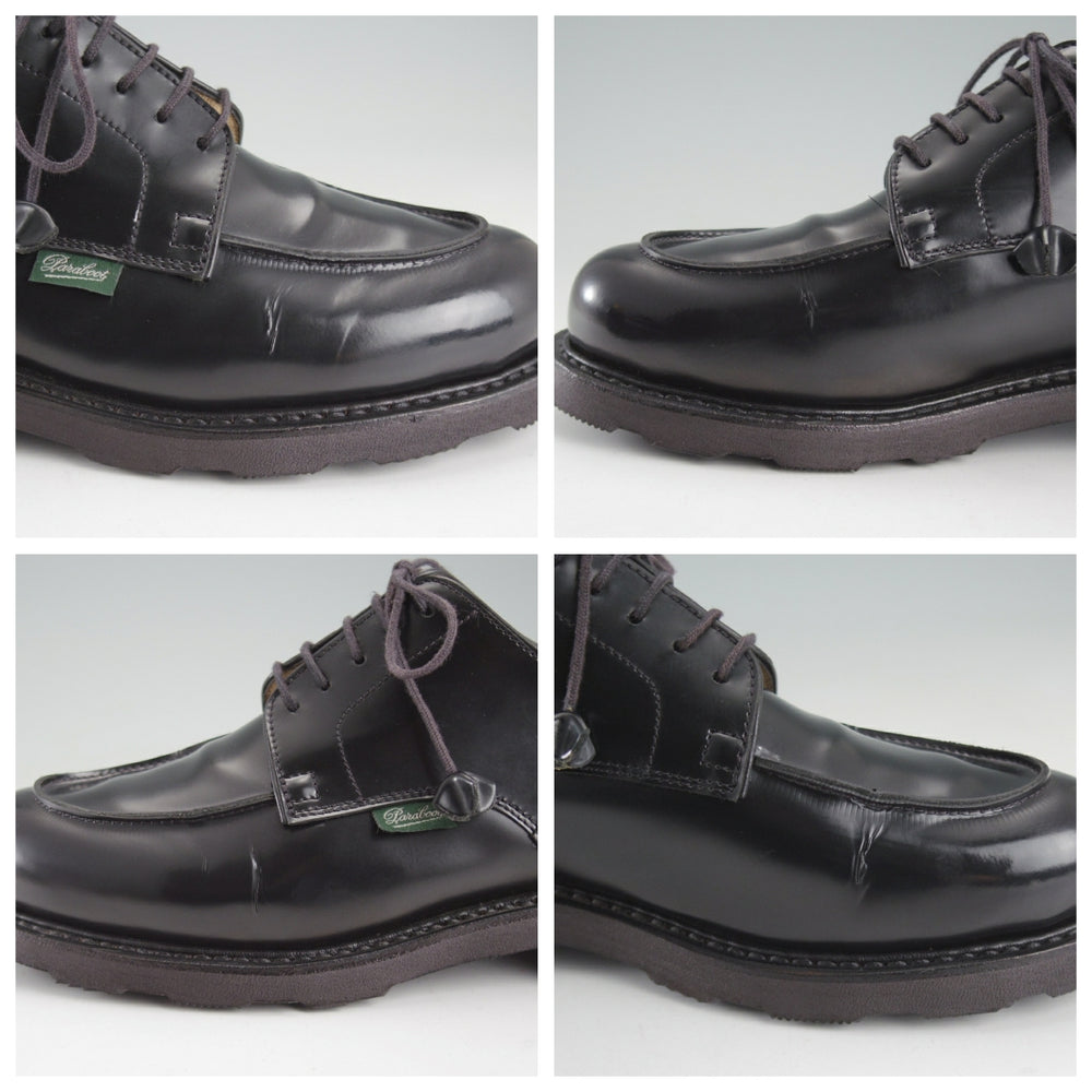 ★パラブーツ(レディース) SIZE 3.5【定価￥96,800-★CHAMBORD/シャンボード】Uチップ/ポリッシュレザー/GLOSS NOIR/黒/Paraboot★p061
