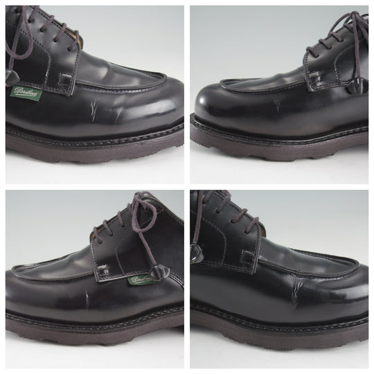 ★パラブーツ(レディース) SIZE 3.5【定価￥96,800-★CHAMBORD/シャンボード】Uチップ/ポリッシュレザー/GLOSS NOIR/黒/Paraboot★p061