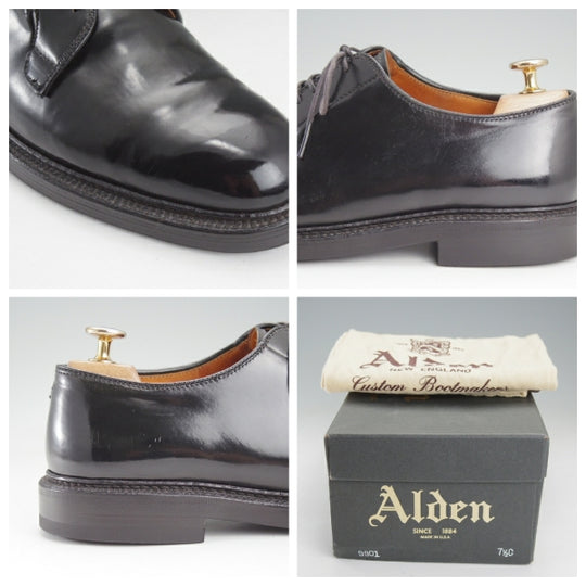 極上★オールデン 7.5C【定価￥211,200-★コードバン仕様/9901】バリーラスト/プレーントゥ/黒/ALDEN★n474