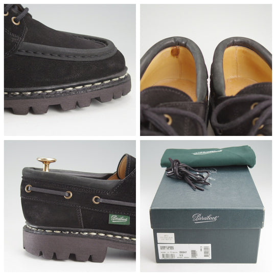 極上★パラブーツ SIZE 6.5【定価￥101,200-★CHIMEY/シメイ】Uチップ/スエード/黒/メンズ/Paraboot★o621