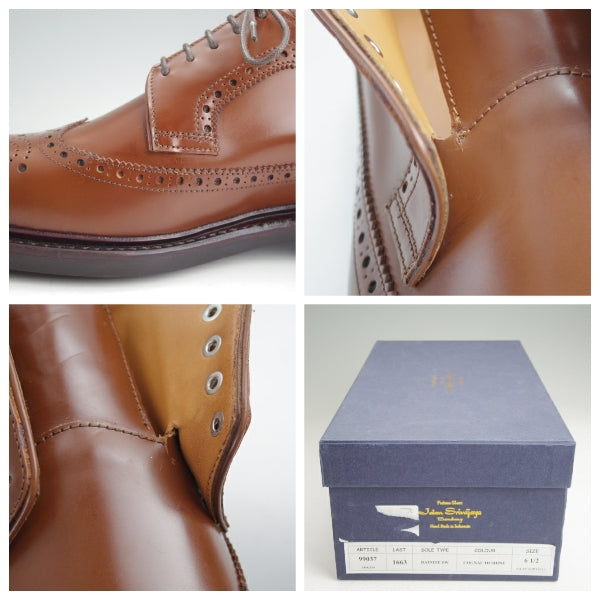 未使用★ジャランスリワヤ SIZE 6.5【定価￥41,800-★ロングウイング/99037】1663ラスト/コニャック/茶/メンズ/JALAN SRIWIJAWA★n369