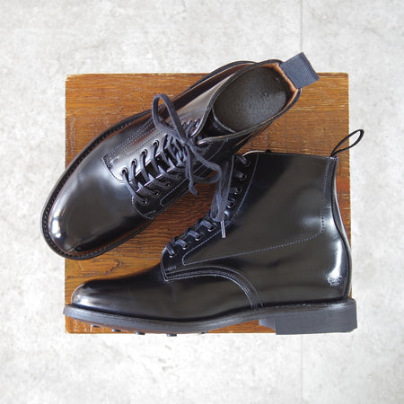 極美品★(英)サンダース(レディース) SIZE 4【定価￥68,200-★コマンドソール/ミリタリーコレクション/1615B】ブーツ/黒/SANDERS★n896