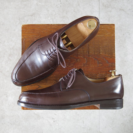 極上★(東欧)VASS/ヴァーシュ SIZE 40【国内定価15万円以上★純正シューツリー付き/Uチップ】カーフ/濃茶/メンズ★n898