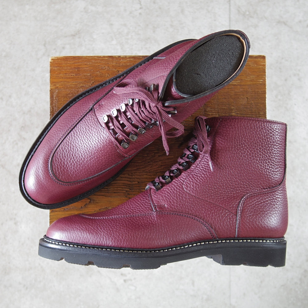 未使用★ジョンロブ 6E【定価￥224,400-★HELSTON/レースアップブーツ】0015ラスト/シボ革/RUSSET/赤茶/メンズ/JOHN LOBB★n904