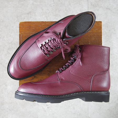 未使用★ジョンロブ 6E【定価￥224,400-★HELSTON/レースアップブーツ】0015ラスト/シボ革/RUSSET/赤茶/メンズ/JOHN LOBB★n904