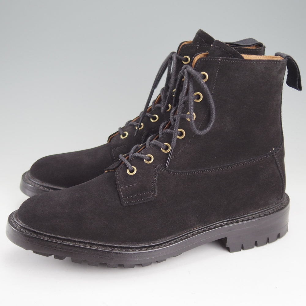 未使用★トリッカーズ SIZE 8【現行定価14万円以上★コマンドソール/BURFORD同系モデル】M9047/スエード/黒/ブーツ/Tricker's★p560