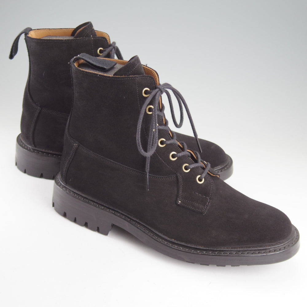 未使用★トリッカーズ SIZE 8【現行定価14万円以上★コマンドソール/BURFORD同系モデル】M9047/スエード/黒/ブーツ/Tricker's★p560