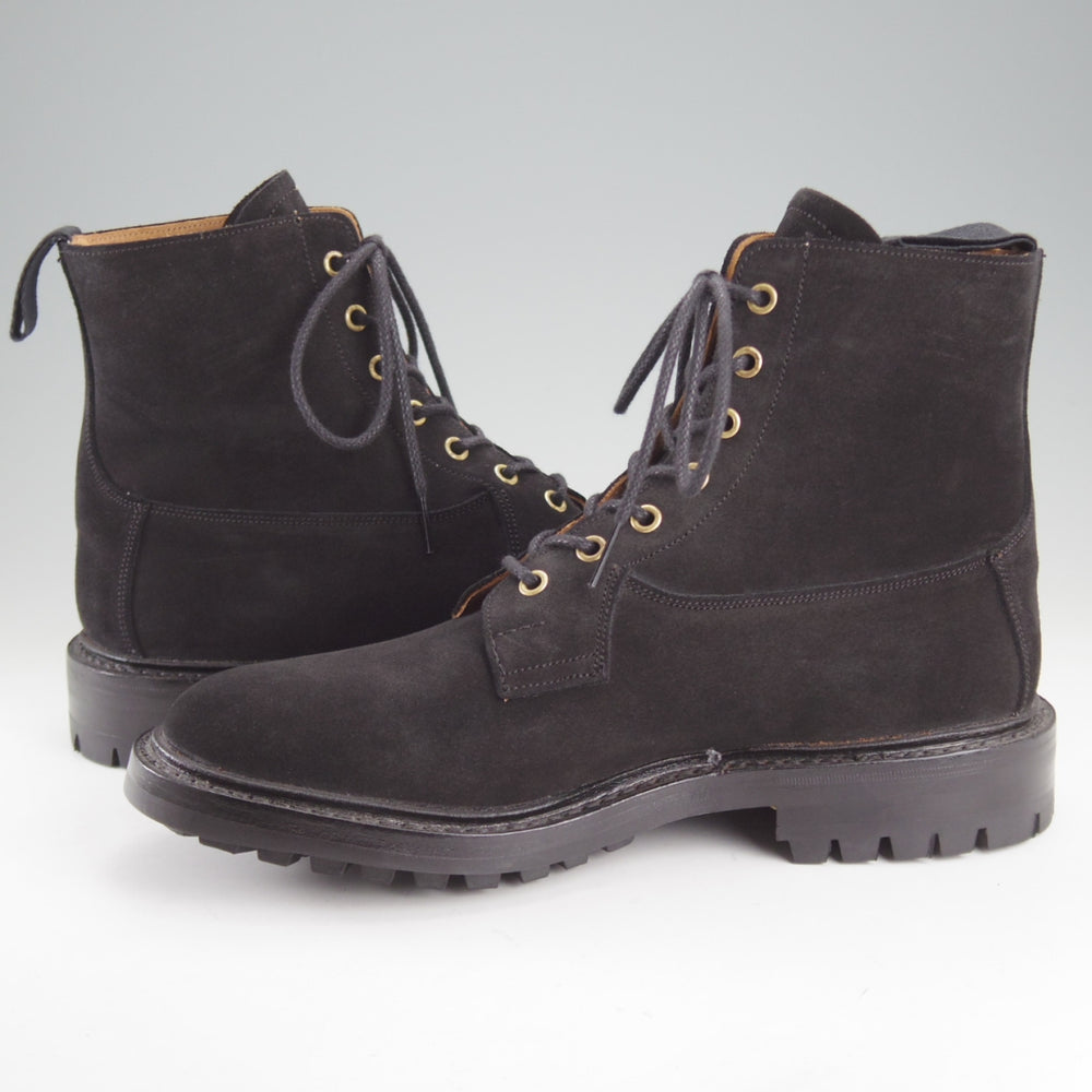 未使用★トリッカーズ SIZE 8【現行定価14万円以上★コマンドソール/BURFORD同系モデル】M9047/スエード/黒/ブーツ/Tricker's★p560