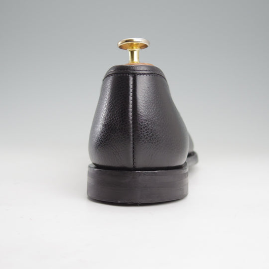 美品★クロケット&ジョーンズ 8.5E【定価￥121,000-★RICHMOND 2/376ラスト】コインローファー/シボ革/黒/メンズ/Crockett&Jones★n891
