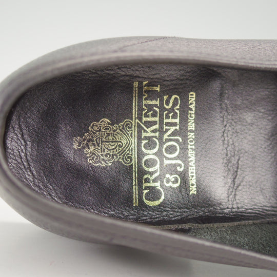 美品★クロケット&ジョーンズ 8.5E【定価￥121,000-★RICHMOND 2/376ラスト】コインローファー/シボ革/黒/メンズ/Crockett&Jones★n891
