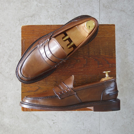未使用★トリッカーズ(レディース) SIZE 4.5【定価￥110,000-★コインローファー/L5673】カーフ/濃茶/Tricker's★p562