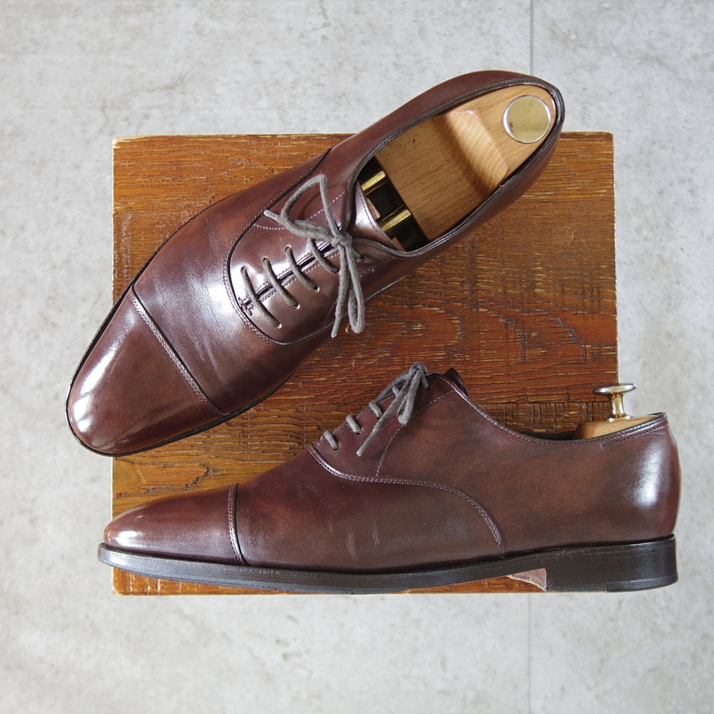 極上★ジョンロブ 7E【定価￥240,900-★CITY 2/シティ/7000ラスト】ミュージアムカーフ/ストレートチップ/濃茶/メンズ/JOHN LOBB★p571