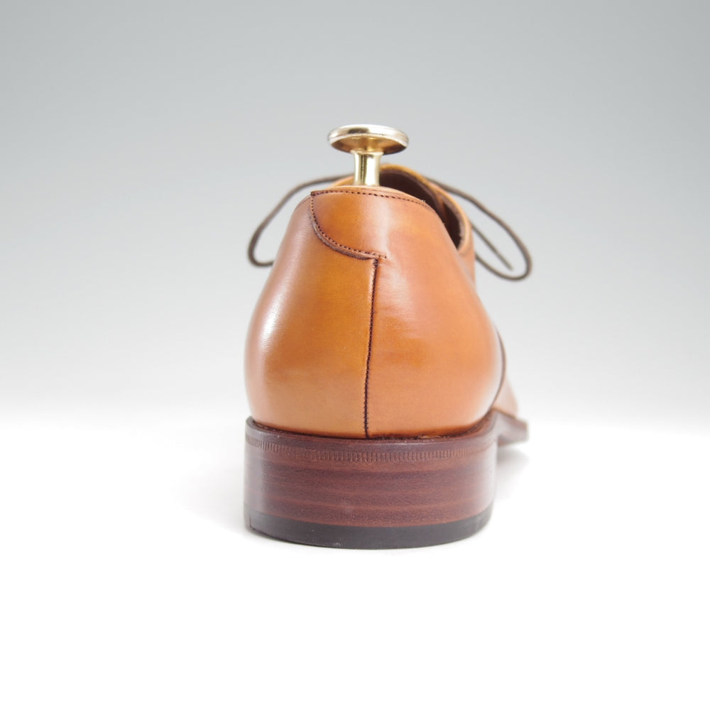 未使用★(スペイン製)カルミナ SIZE 7【グッドイヤーウェルテッド製法★オックスフォードシューズ/茶】カーフ/メンズ/CARMINA★n893