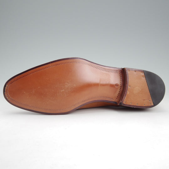 未使用★(スペイン製)カルミナ SIZE 7【グッドイヤーウェルテッド製法★オックスフォードシューズ/茶】カーフ/メンズ/CARMINA★n893