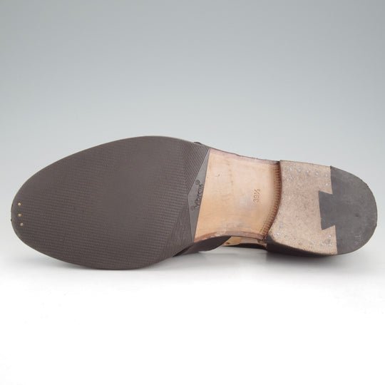 極上★(伊)F.LLIジャコメッティ SIZE 39.5【定価￥100,100-★グルカサンダル/FG166】FAUSTOラスト/グレインレザー/濃茶/メンズ★o422