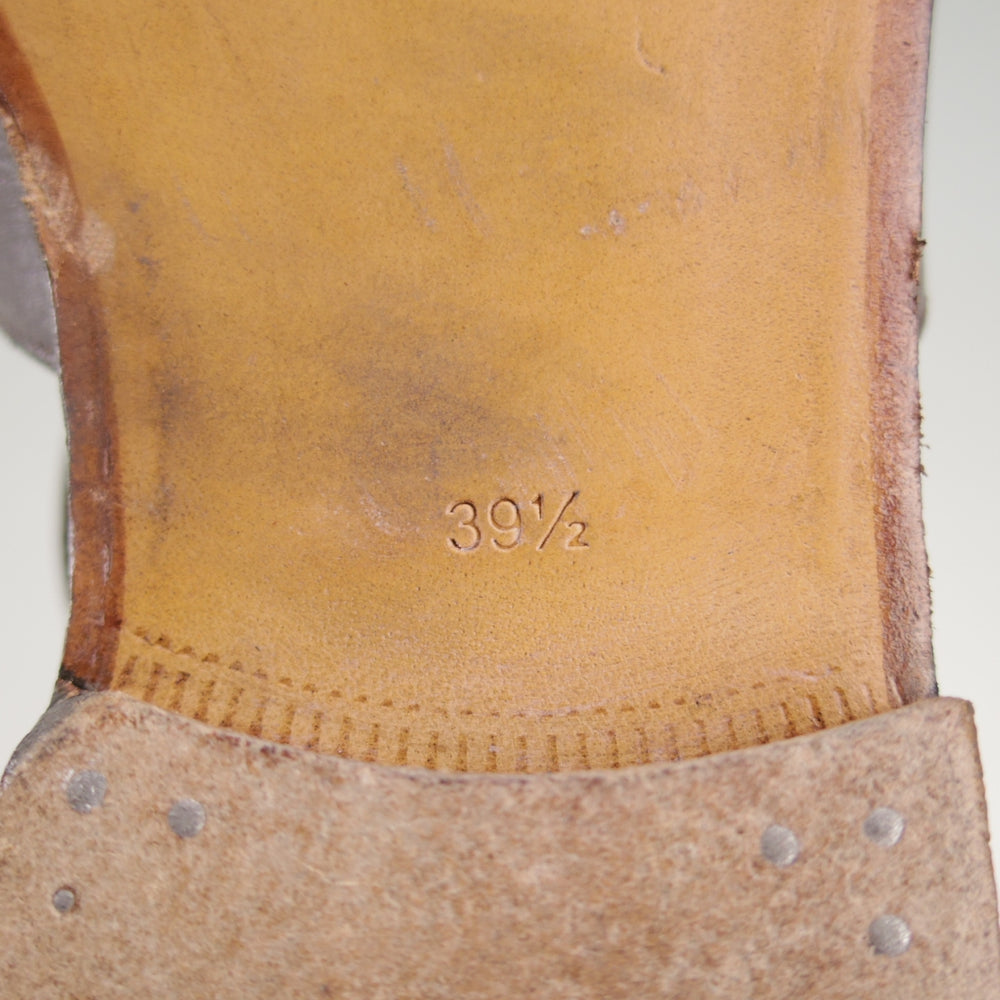 極上★(伊)F.LLIジャコメッティ SIZE 39.5【定価￥100,100-★グルカサンダル/FG166】FAUSTOラスト/グレインレザー/濃茶/メンズ★o422