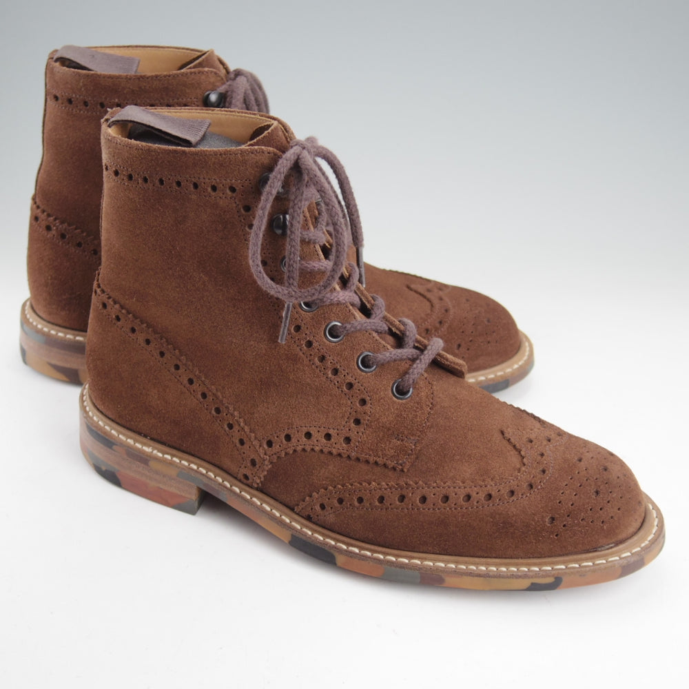 美品★チャーチ 70G/UK7【ダイナイトソール仕様★GRINDALE/レースアップブーツ】133ラスト/スエード/SIGAR/濃茶/メンズ/Church's★n894