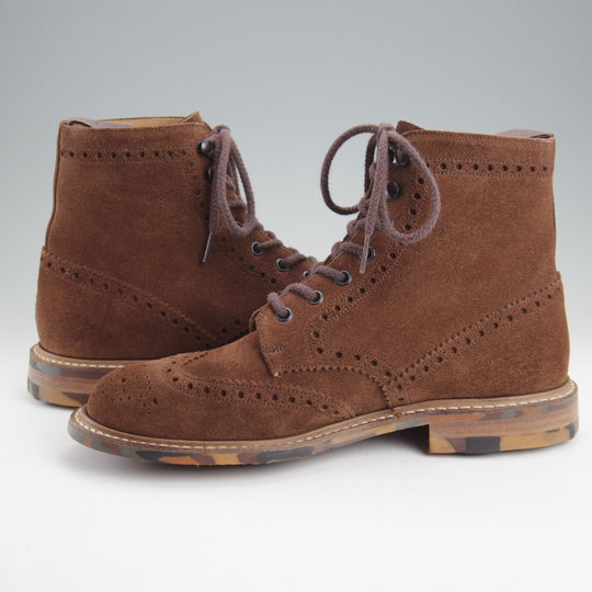 美品★チャーチ 70G/UK7【ダイナイトソール仕様★GRINDALE/レースアップブーツ】133ラスト/スエード/SIGAR/濃茶/メンズ/Church's★n894