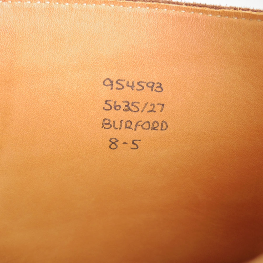 極上★トリッカーズ SIZE 8【定価￥143,000-★(米)TODD SNYDER別注/コマンドソール/BURFORD】M5635/グレインレザー/濃茶/Tricker's★o990