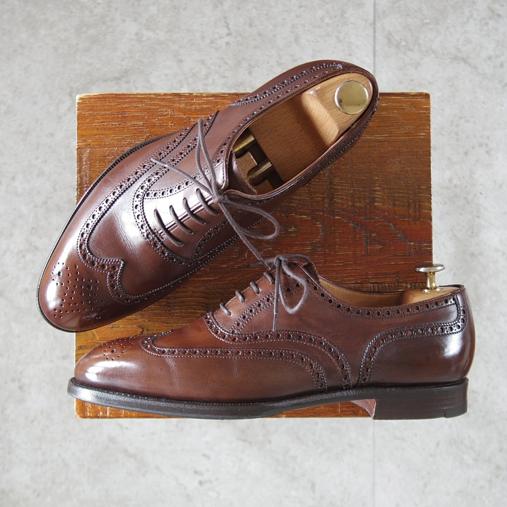 極上★クロケット&ジョーンズ 7E【定価￥148,500-★マスターロイド/DOWNING/ハンドグレード】フルブローグ/濃茶/Crockett&Jones★o979