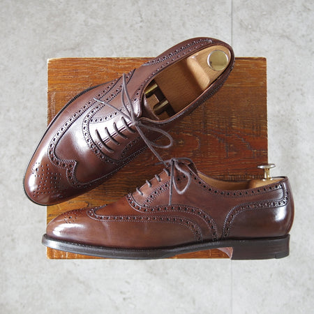 極上★クロケット&ジョーンズ 7E【定価￥148,500-★マスターロイド/DOWNING/ハンドグレード】フルブローグ/濃茶/Crockett&Jones★o979