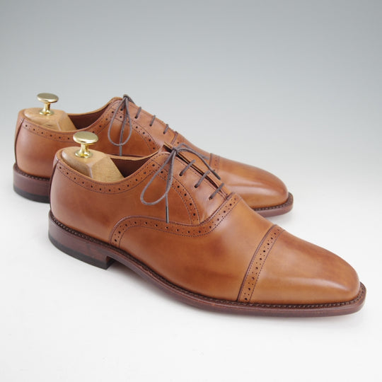 未使用★(米)アレンエドモンズ 8D【現行定価13万円以上★Evanston/クォーターブローグ】カーフ/茶/メンズ/ALLEN EDMONDS★n895