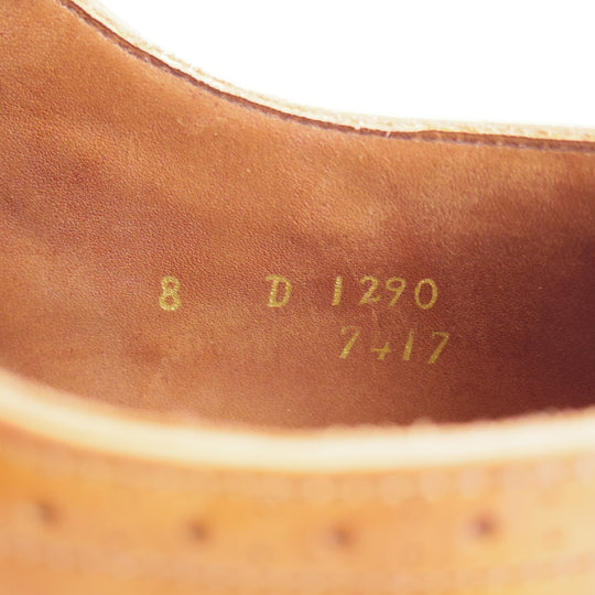 未使用★(米)アレンエドモンズ 8D【現行定価13万円以上★Evanston/クォーターブローグ】カーフ/茶/メンズ/ALLEN EDMONDS★n895